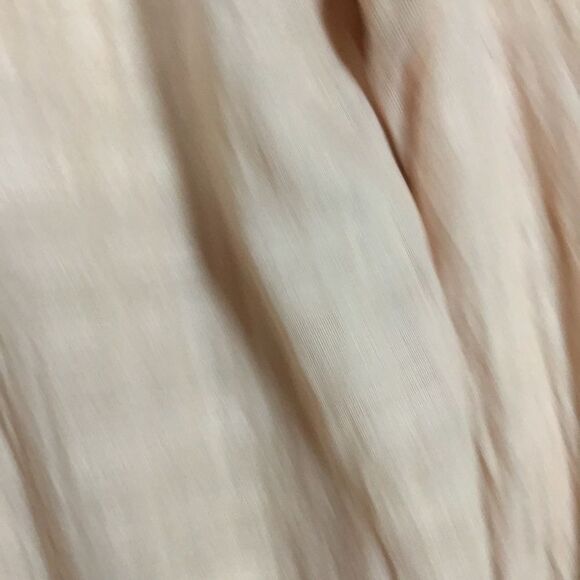 Pinky peach wide weave gauze fabric button down shirt 100% cotton lightweight L - Picture 6 of 11